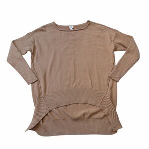 River Island Tan High Low Knit Top